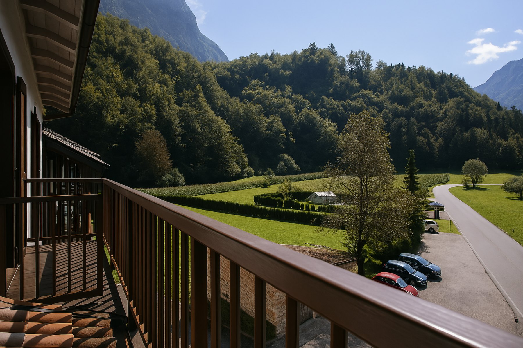 Balcone con vista sulla vallata